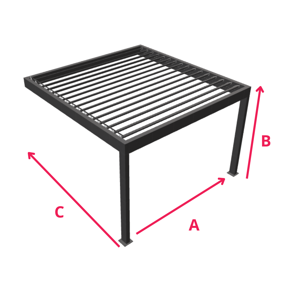 Lamellás pergola - rögzített