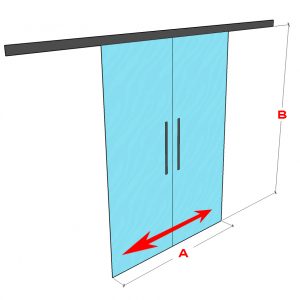 Üveg tolóajtó Variant  2